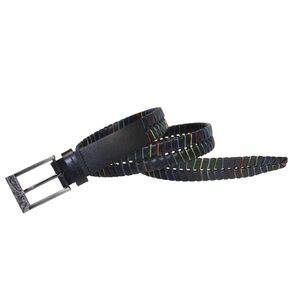 Robert Graham Warrick Black Leather Belt